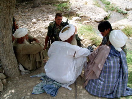 Overleg met dorpsoudsten