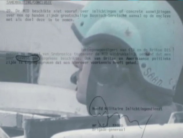 Document Srebrenica generaal Knapp